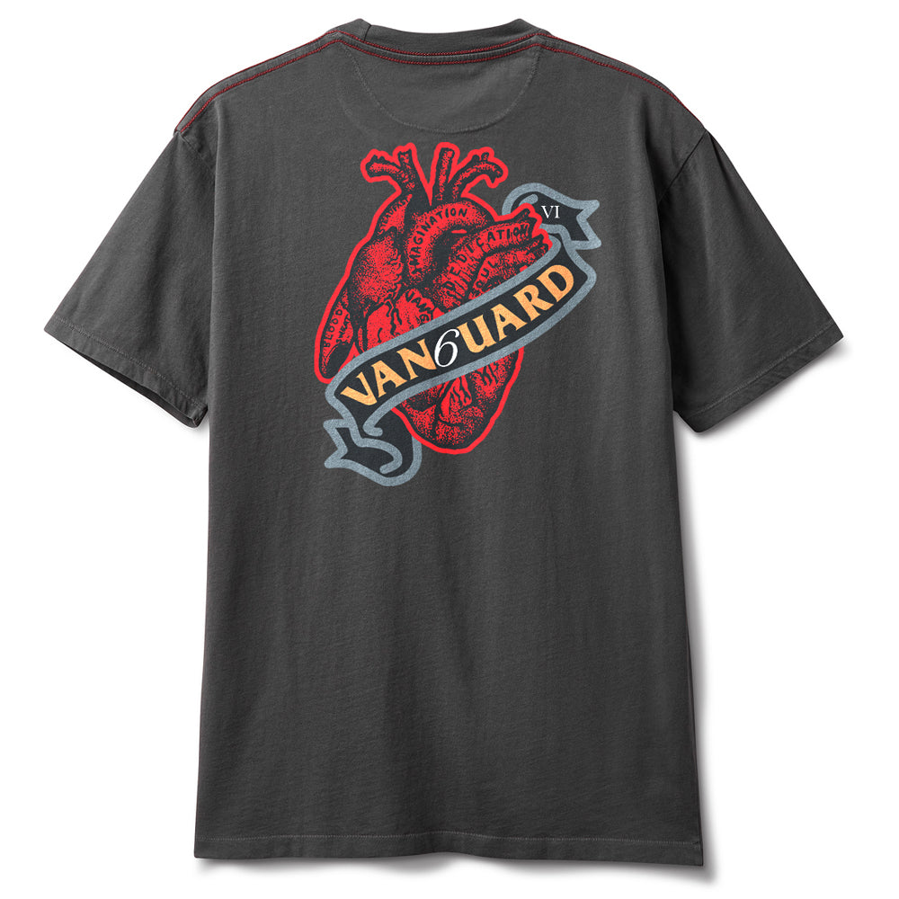 【受注生産】VANGUARD / VG 6TH YEAR ANNIVERSARY Tシャツ - GRAPHITE