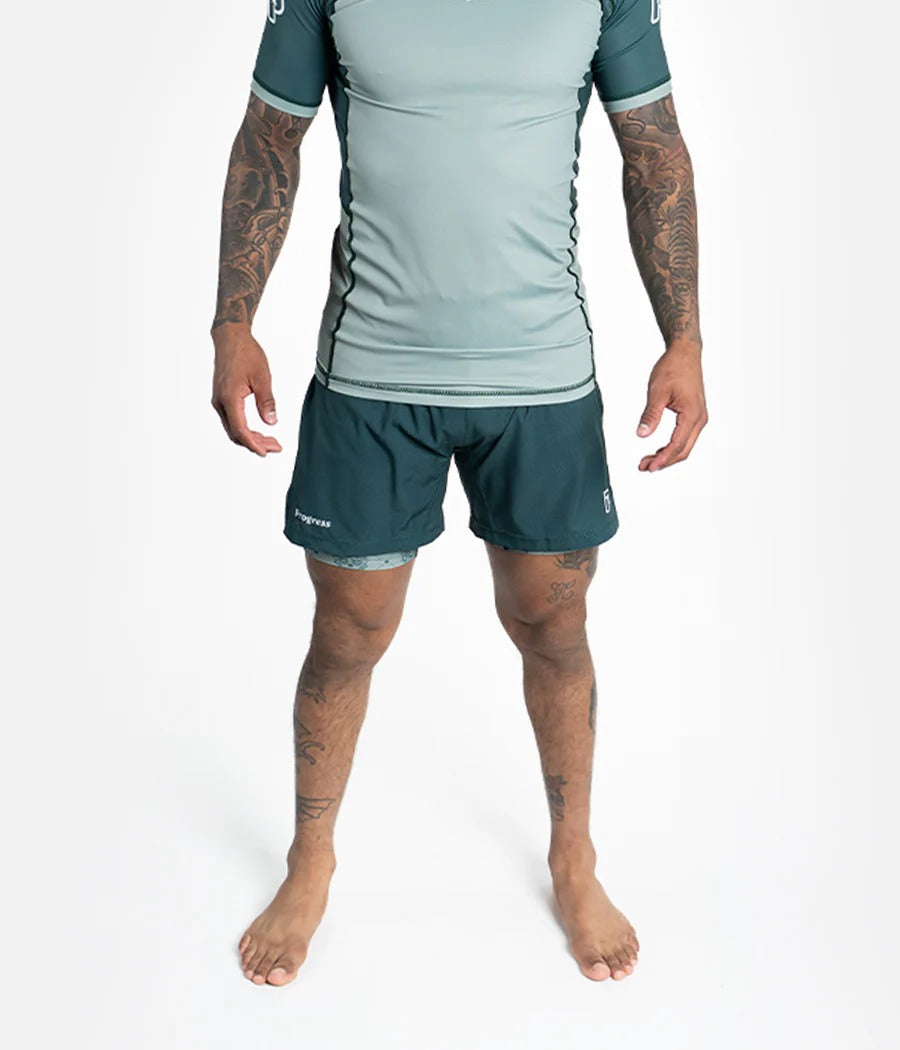 【お取寄せ商品】Progress Jiu Jitsu / Calavera Hybrid Shorts - Olive