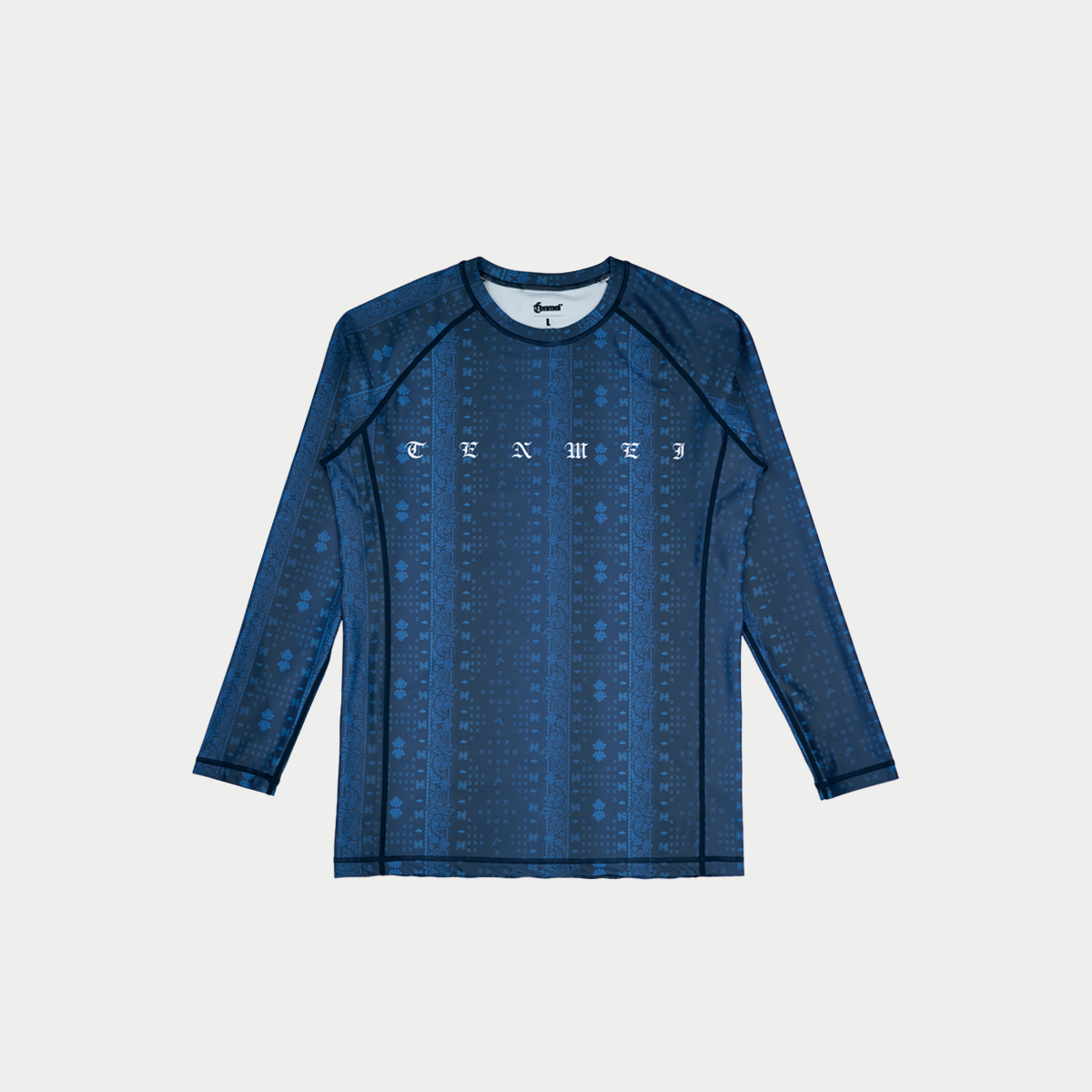 【中古・未使用品】Tenmei Original Paisley Rash Guard Short Sleeve ラッシュガード L メンズ 格闘技 総合格闘技 / グラップリング